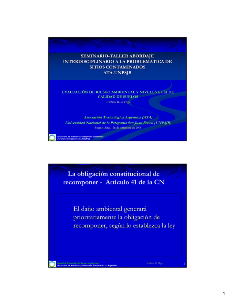La Obligaci n Constitucional De Recomponer