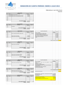 rendición de cuenta período: enero a julio 2013 - aprotec-umce