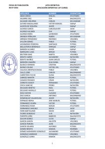 Lista Definitiva Aplicación Deportiva I 4º curso