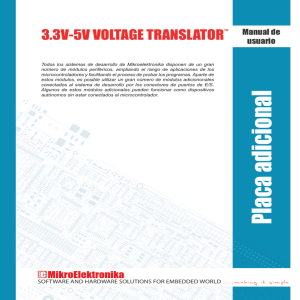 3.3V-5V VOLTAGE TRANSLATOR Manual de