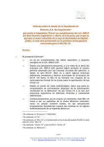 IEL-14 - Informe NOSCIRA ex art. 388.2 LSC Ejercicio 2014