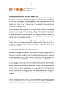 Informe de procedimiento de venta de Catalunya Banc
