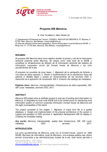Proyecto IDE Menorca. - Consell Insular de Menorca