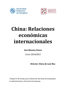 China: Relaciones económicas internacionales