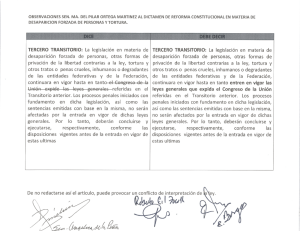 TERCERO TRANSITORIO: La legislación en materia de