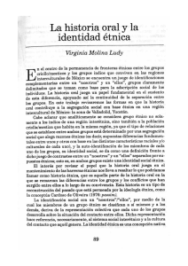 La historia oral y la identidad étnica