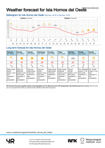 Weather forecast for Isla Hornos del Oeste