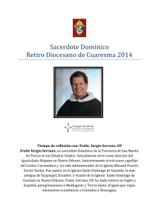 Sacerdote Dominico Retiro Diocesano de Cuaresma 2014
