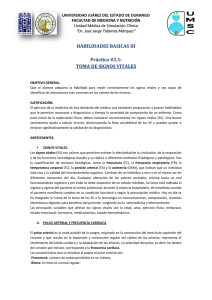 HABILIDADES BASICAS III Práctica #3.1: TOMA DE SIGNOS VITALES