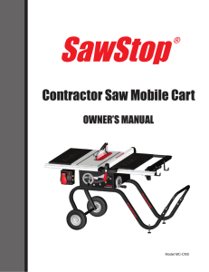 Contractor Saw Mobile Cart