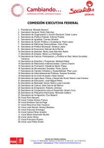 COMISIÓN EJECUTIVA FEDERAL