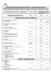 INFORMAZIO SAIOAK - SESIONES INFORMATIVAS