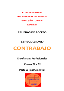 CONTRABAJO - Conservatorio Profesional de Música "Joaquín