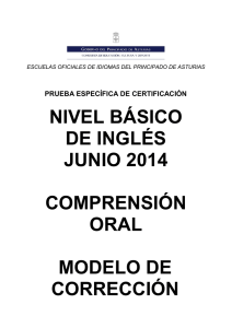 nivel básico de inglés junio 2014 comprensión oral