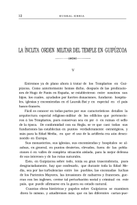 la ínclita orden militar del temple en guipúzcoa