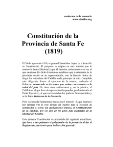 Constitución de la Provincia de Santa Fe (1819)