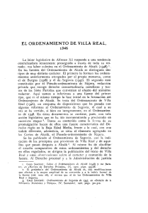 EL ORDENAMIENTO DE VILLA REAL, 1546