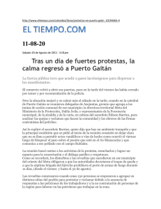 11-08-20 Tras un día de fuertes protestas, la calma regresó a Puerto