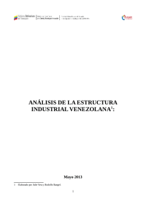 Análisis de la estructura industrial venezolana.