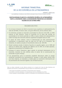 informe trimestral de la ied española en latinoamérica