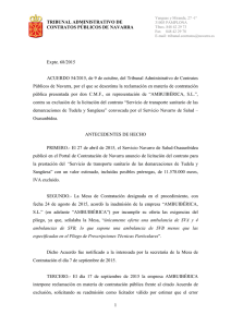 Acuerdo 54-2015, de 9 de octubre. Desestimación
