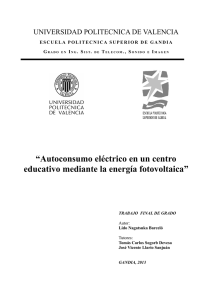 “Autoconsumo eléctrico en un centro educativo mediante la energía