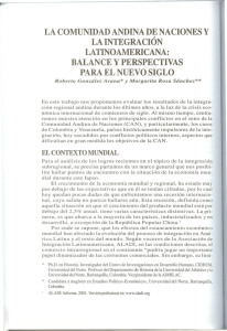 la comunidad andina de naciones y la integración