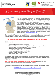 Why not work in Lower Saxony or Bremen?!