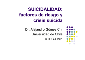 SUICIDALIDAD: factores de riesgo y crisis suicida