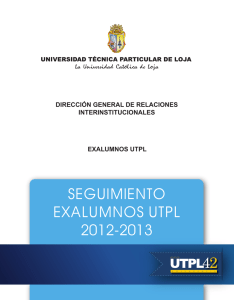 SEGUIMIENTO EXALUMNOS UTPL 2012-2013