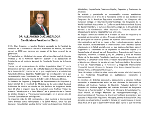 DR. ALEJANDRO DIAZ ANZALDÚA Candidato a Presidente Electo
