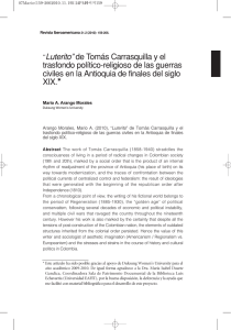 “Luterito” de Tomás Carrasquilla y el trasfondo político