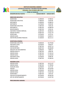 descripcion del puesto sueldo bruto sueldo neto direccion ejecutiva