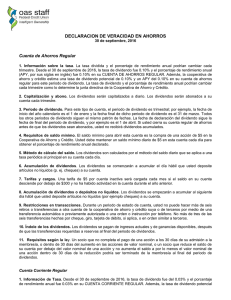 Veracidad en los Ahorros