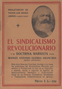el sindicalismo revolucionario - Biblioteca del Congreso Nacional
