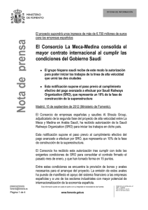El Consorcio La Meca-Medina consolida el mayor contrato