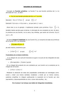 resumen de integrales - IES Gabriela Mistral