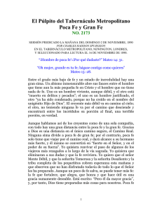 Poca Fe y Gran Fe - Charles H. Spurgeon