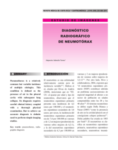DIagnóSTIcO raDIOgráfIcO DE nEUMOTóraX
