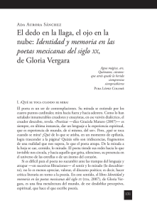 El dedo en la llaga, el ojo en la nube: Identidad y memoria en las