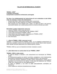 FOLLETO DE INFORMACION AL PACIENTE TRAMAL LONG