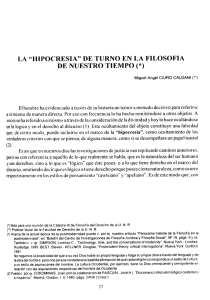 la “hipocresia” de turno en la filosofia