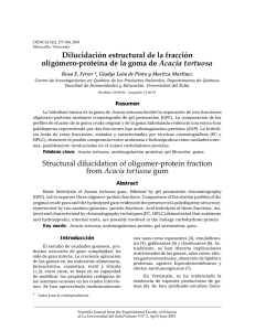 Dilucidación estructural de la fracción oligómero