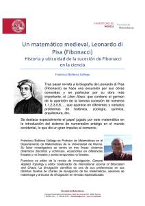 Un matemático medieval, Leonardo di Pisa (Fibonacci). Historia y