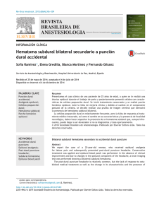 Hematoma subdural bilateral secundario a punción dural