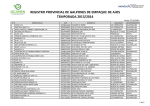 registro provincial de galpones de empaque de ajos