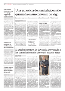 Una exnovicia denuncia haber sido quemada en un convento de Vigo