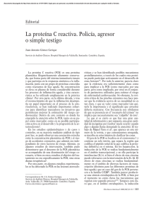 La proteína C reactiva. Policía, agresor o simple testigo