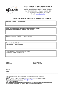 certificado de presencia /proof of arrival - SRInter