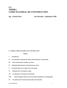 LA TIERRA COMO MATERIAL DE CONSTRUCCIÓN